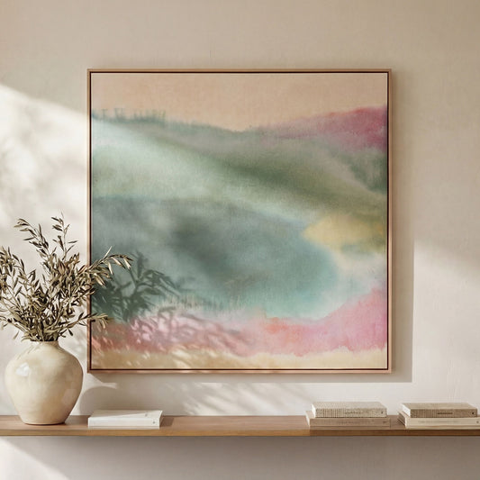 Lotus - Framed Painting - Multicolor