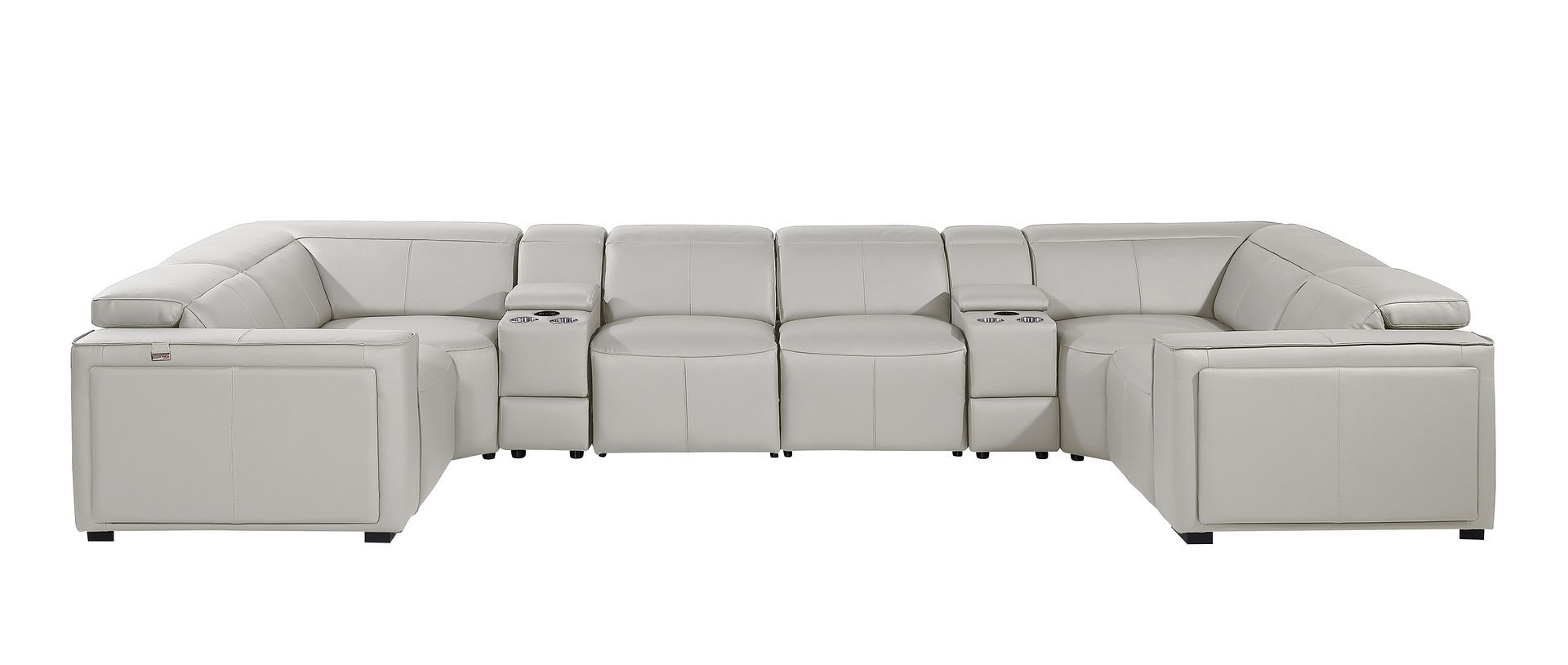 1224 - 8-Piece U-Shaped Sectional Sofa In With 4 Power Recliners & Power Headrest