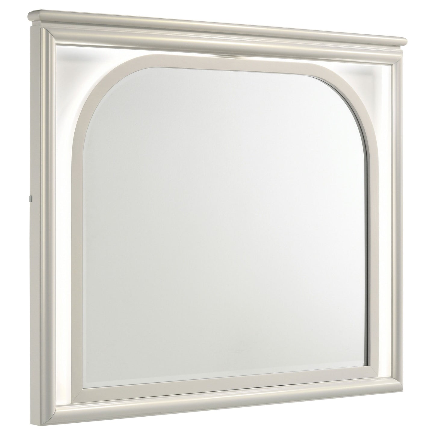 Olivia - LED Dresser Mirror - Pearl White