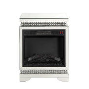Lotus - Fireplace - Mirrored & Faux Ice Cube Crystals