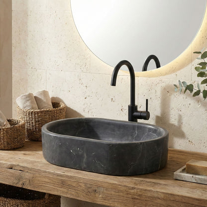 Bathroom Vessel Sink, Semi Polished Surface