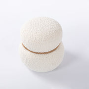 Snowman Stool With Cushion And Solid Wood Frame