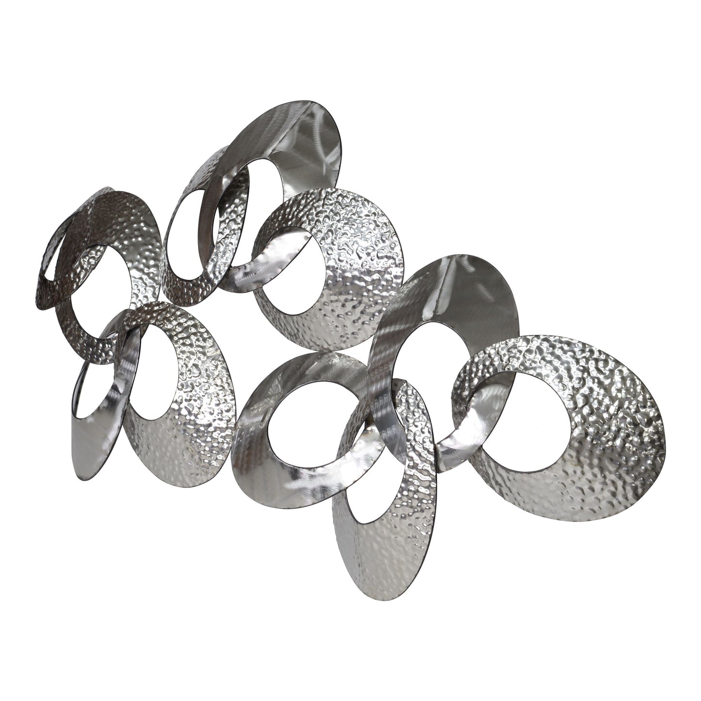 Looped Metal - Large Wall Decor - Silver