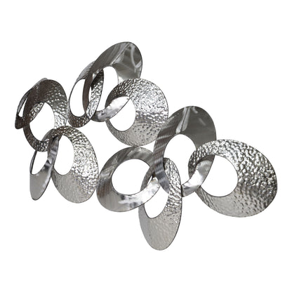Looped Metal - Large Wall Decor - Silver