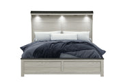 Ashley - King Panel Bed - Brown