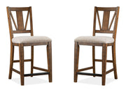 Bay Creek - Counter Chair With Upholstered Seat (Set of 2) - Toasted Nutmeg