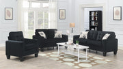 U436 - Velvet Loveseat - Black