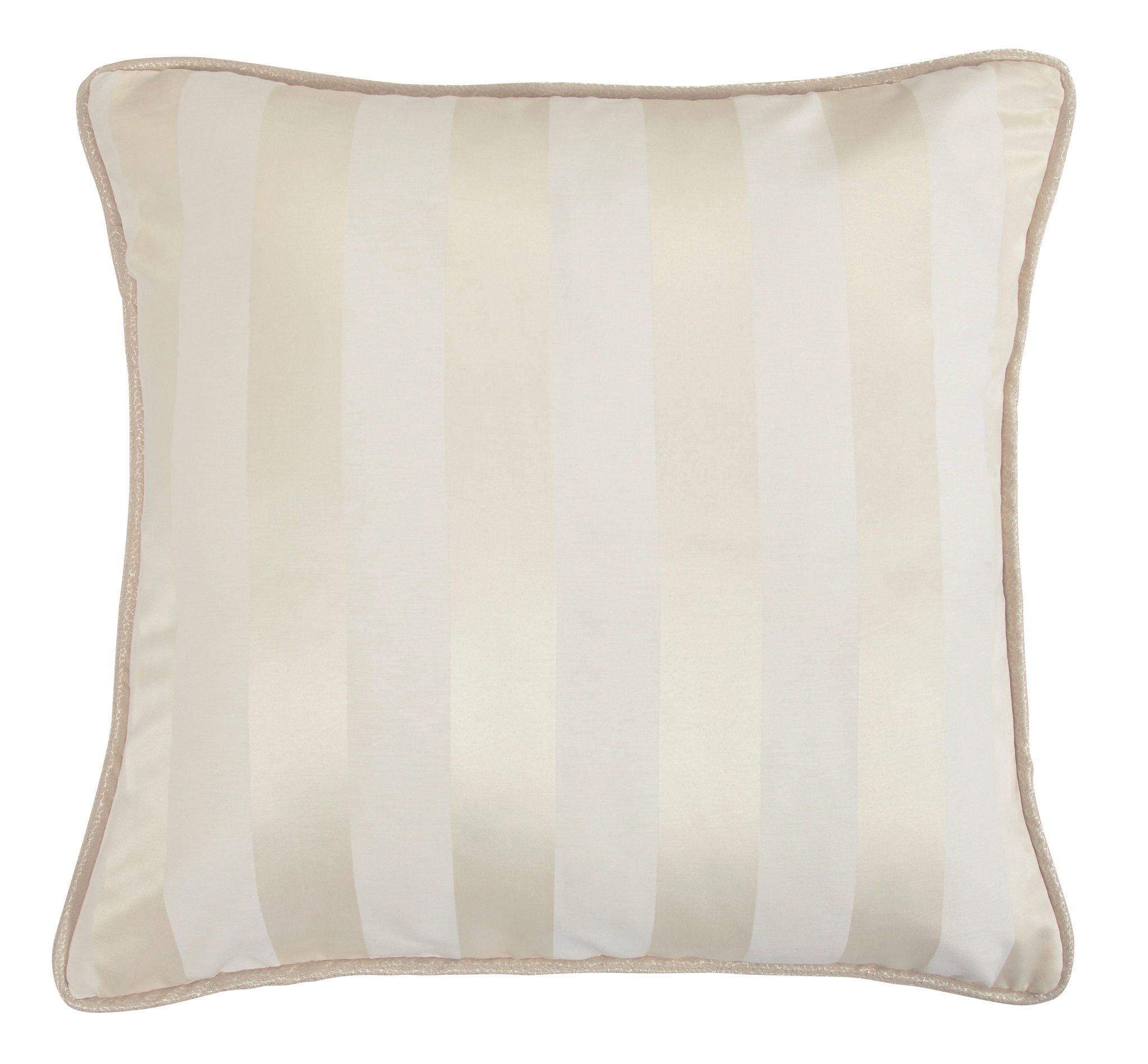 Hollywood - Cabana Stripe Euro Sham - White / Cream