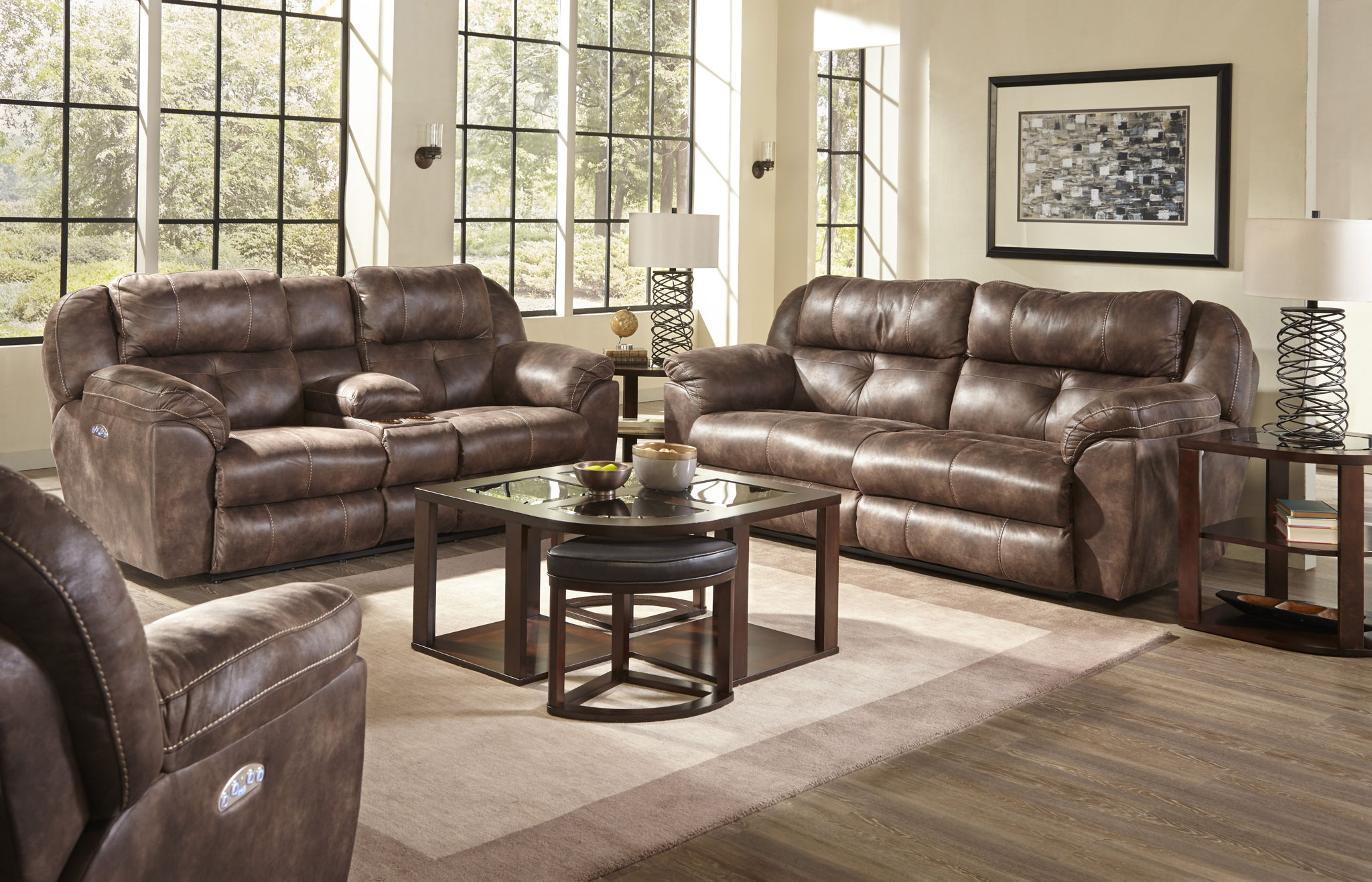 Ferrington - Power Lay Flat Reclining Sofa with Power Adjustable Headrest