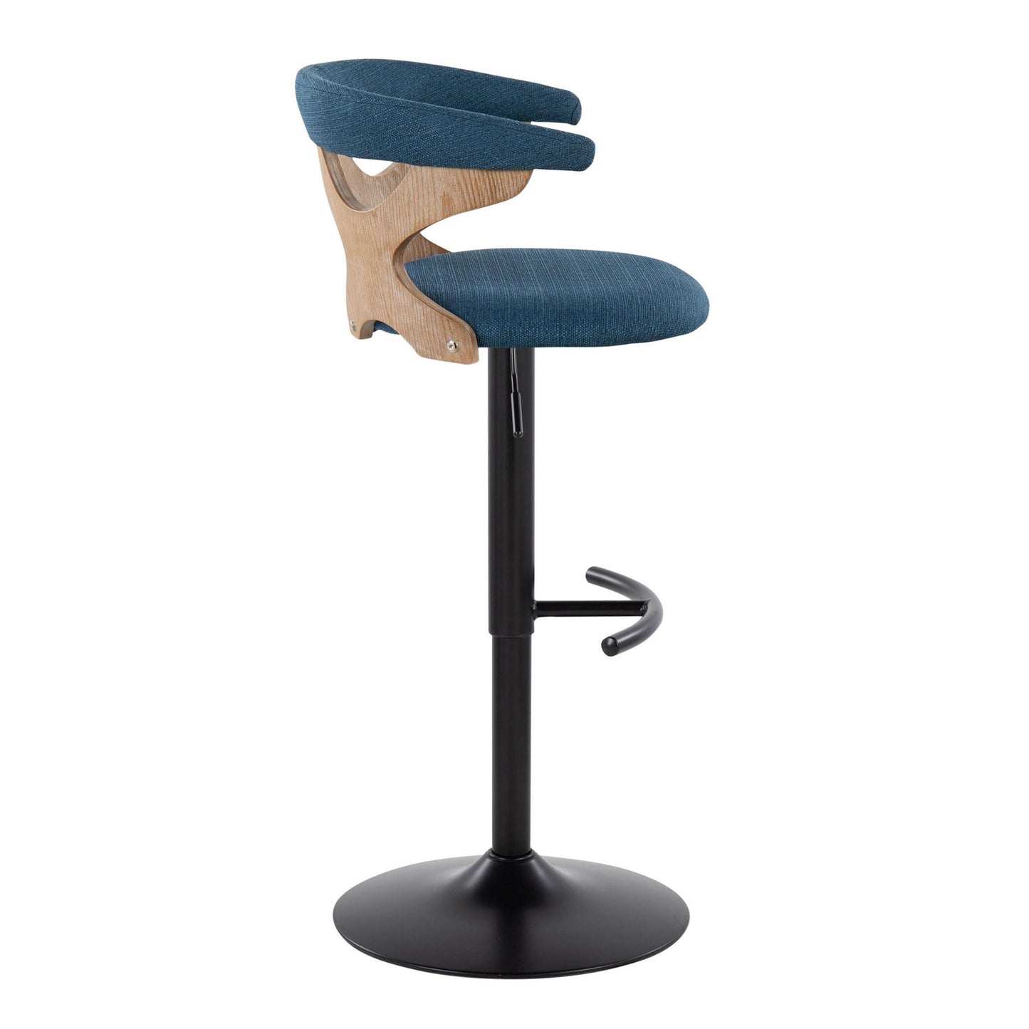 Gardenia - Contemporary Adjustable Barstool & Swivel With Rounded T Footrest (Set of 2)