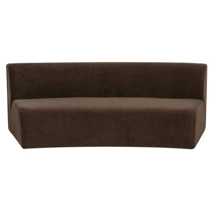 Naomi - Concave Sofa - Dark Brown
