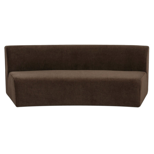 Naomi - Concave Sofa - Dark Brown