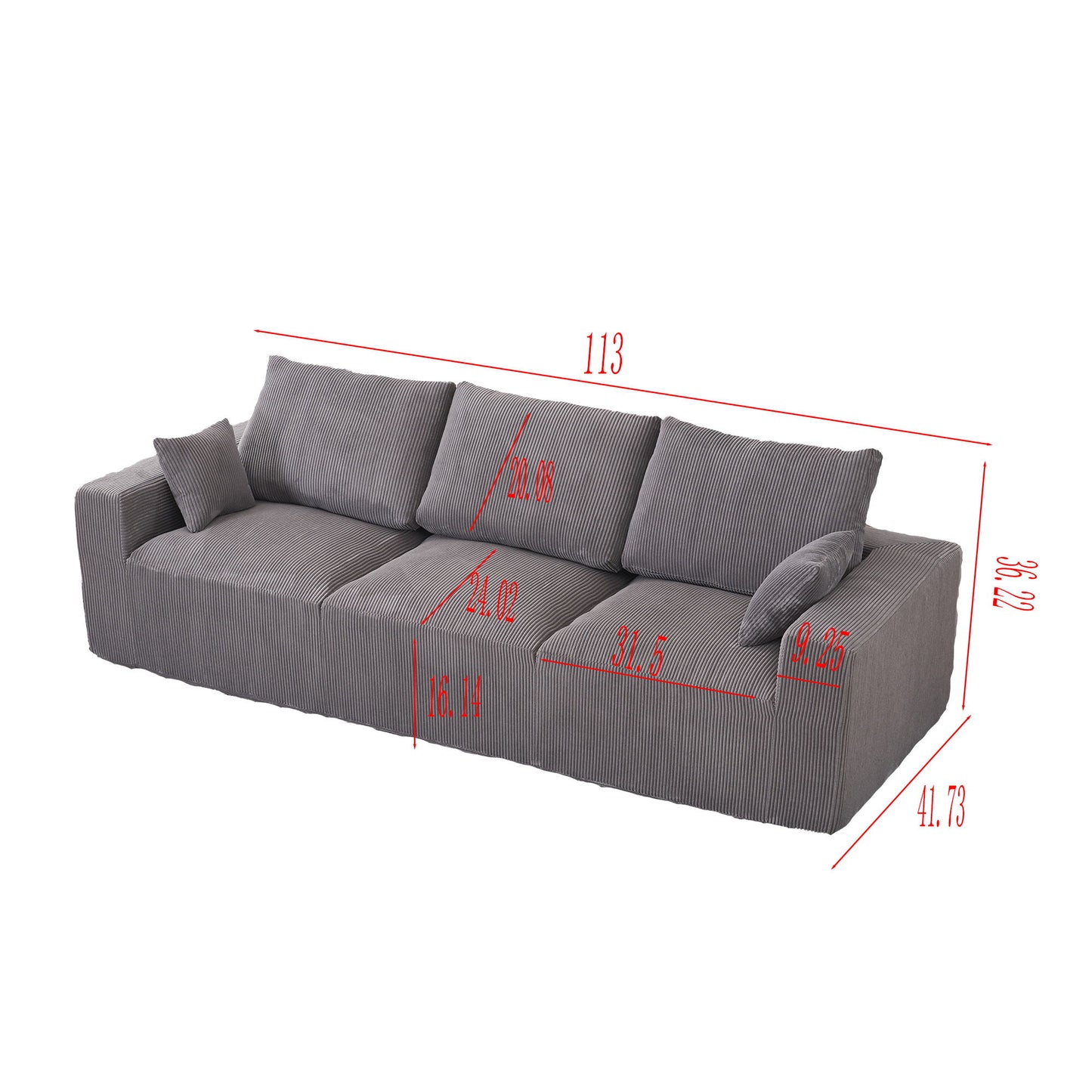 Modular Sectional Sofa With Ottoman, USB And Type C Charger, Petal Armrest Design