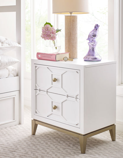 Chelsea by Rachael Ray - Nightstand With Lattice - White