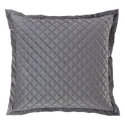Velvet Diamond - Quilted Euro Sham - Gray