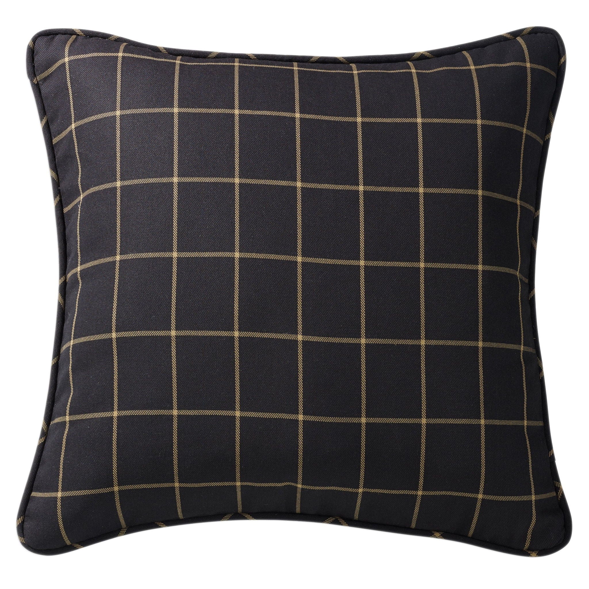 Ashbury - Black Woven Tweed Euro Sham - Black