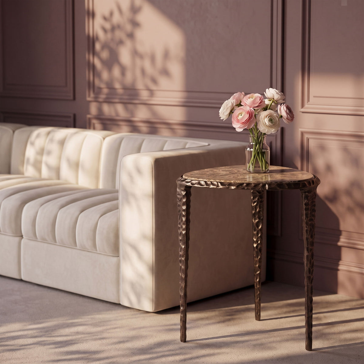 Gild - Aluminum Base And Genuine Marble Top Table