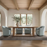 Drava - Rolling Dining Chair - Light Blue