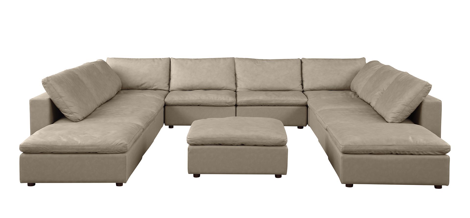 1100 - Top-Grain Italian Leather 11-Piece Sectional With Chaise
