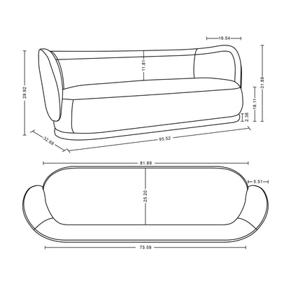 Siri - Upholstered Sofa - Cream