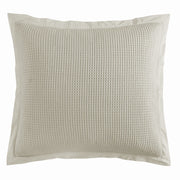 Stonewashed Cotton Waffle Weave - Euro Sham - Light Tan