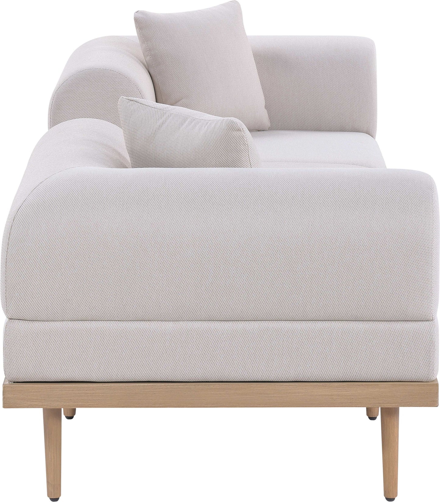 Laguna - 3 Piece 106.5" Outdoor Patio Modular Sofa With Backless Seat