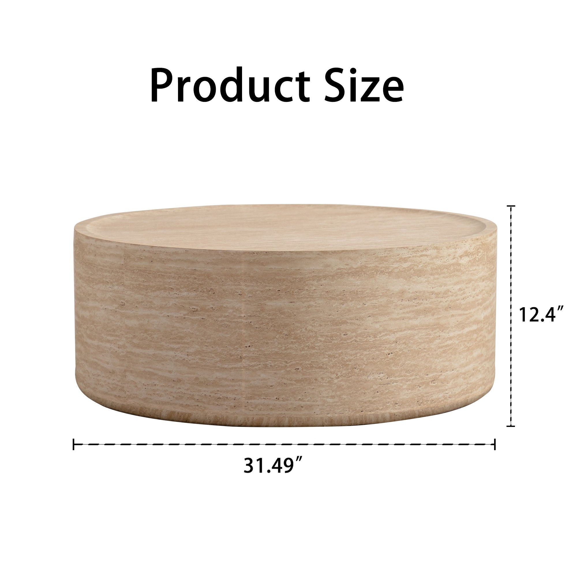 Modern Round Table With Mars Pattern For Living Room