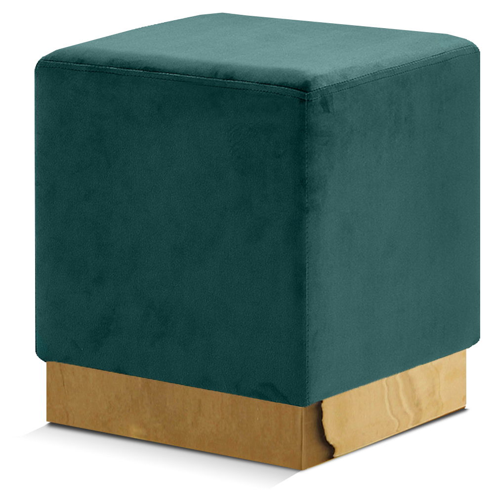Jax - Stool Ottoman with Gold Base