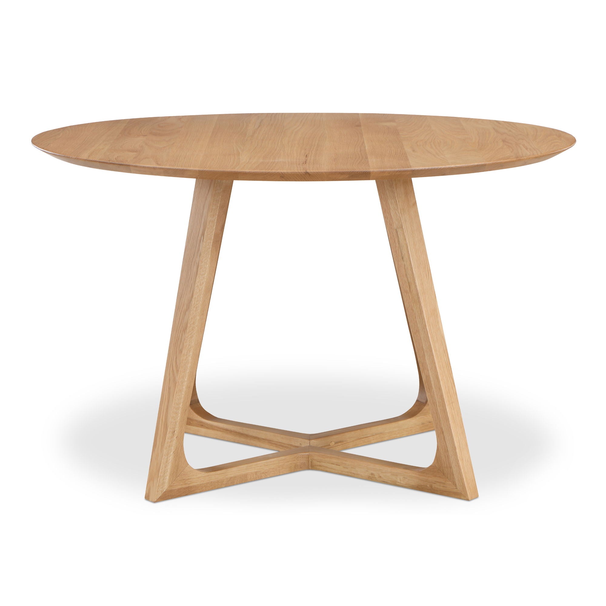 Godenza - Round Dining Table - Light Brown / Oak