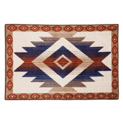 Aztec - Rug - Cream Blue & Terracotta
