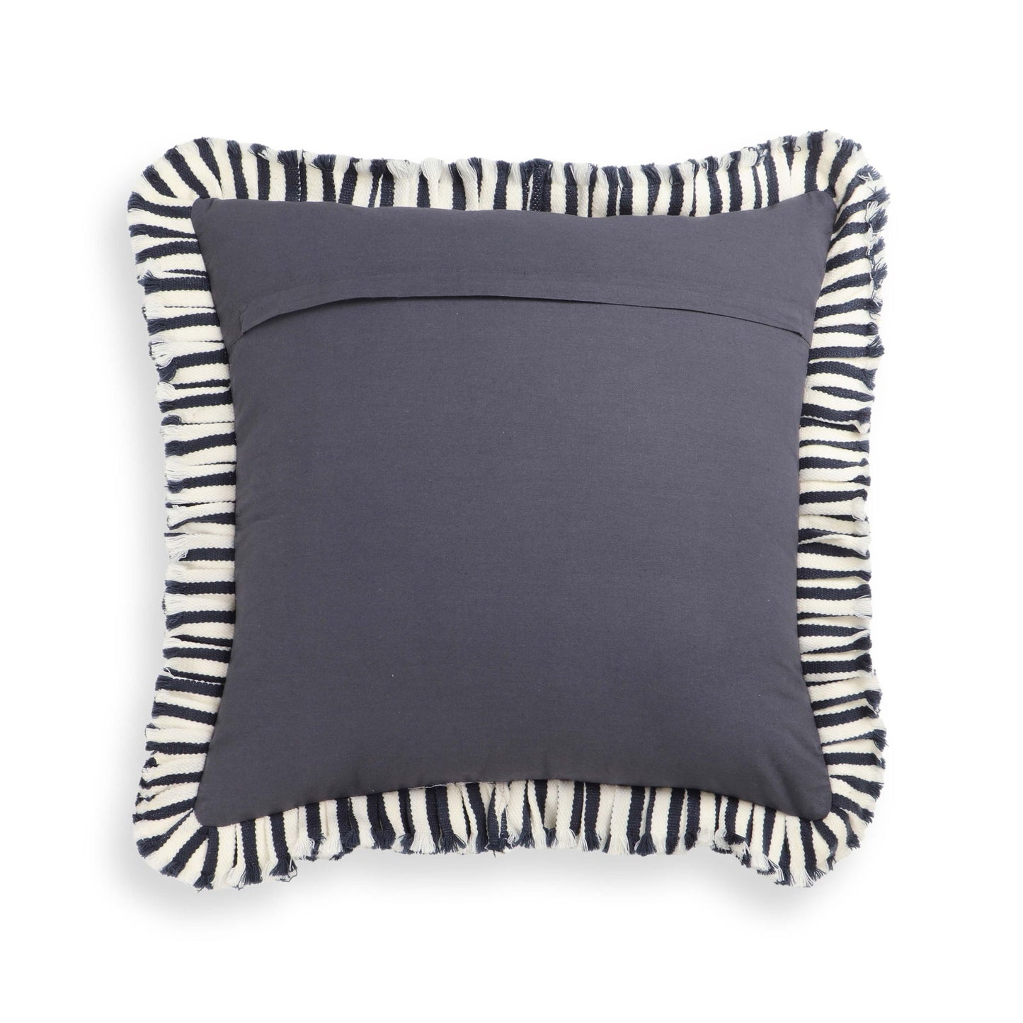 Alessia - 20" Square Striped Ruffle Accent Pillow Cover