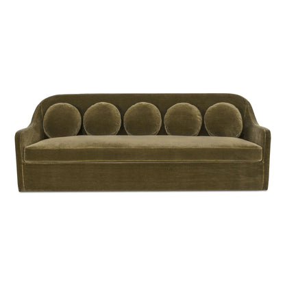 Rialto - Faux Mohair Sofa - Dark Green
