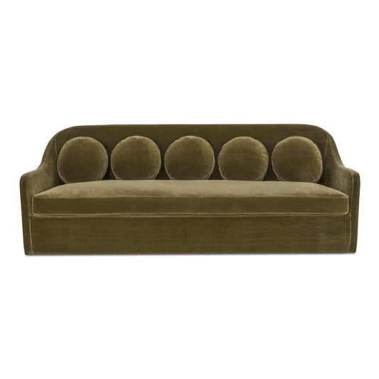 Rialto - Faux Mohair Sofa - Dark Green