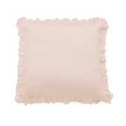 Lily - Washed Linen Ruffled Euro Sham - Blush
