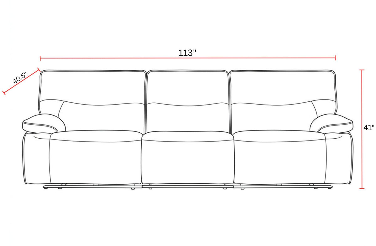 Lucius - 3 Piece Modular Zero Gravity Power Reclining Sofa