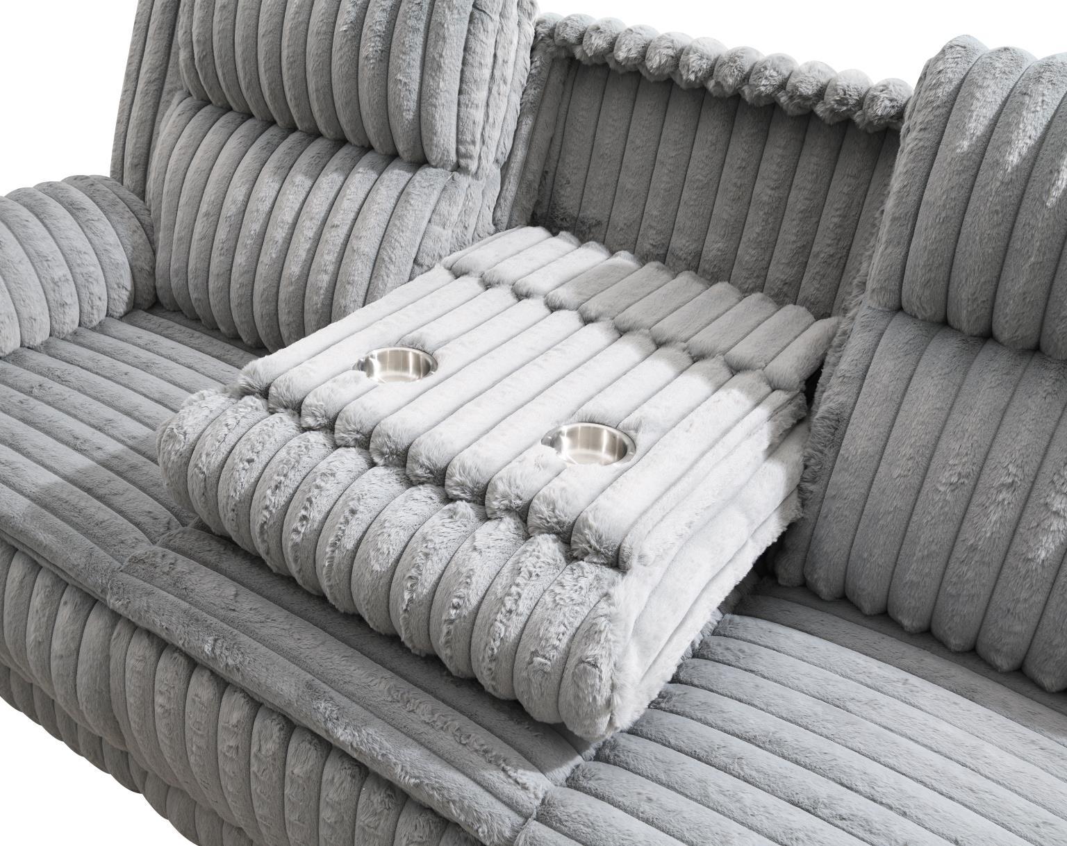 U113 - Corduroy Motion Chair - Gray