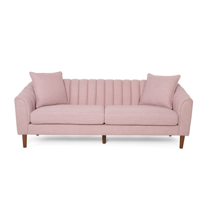 Contemporary 3 Seater Sofa With Plush Accents