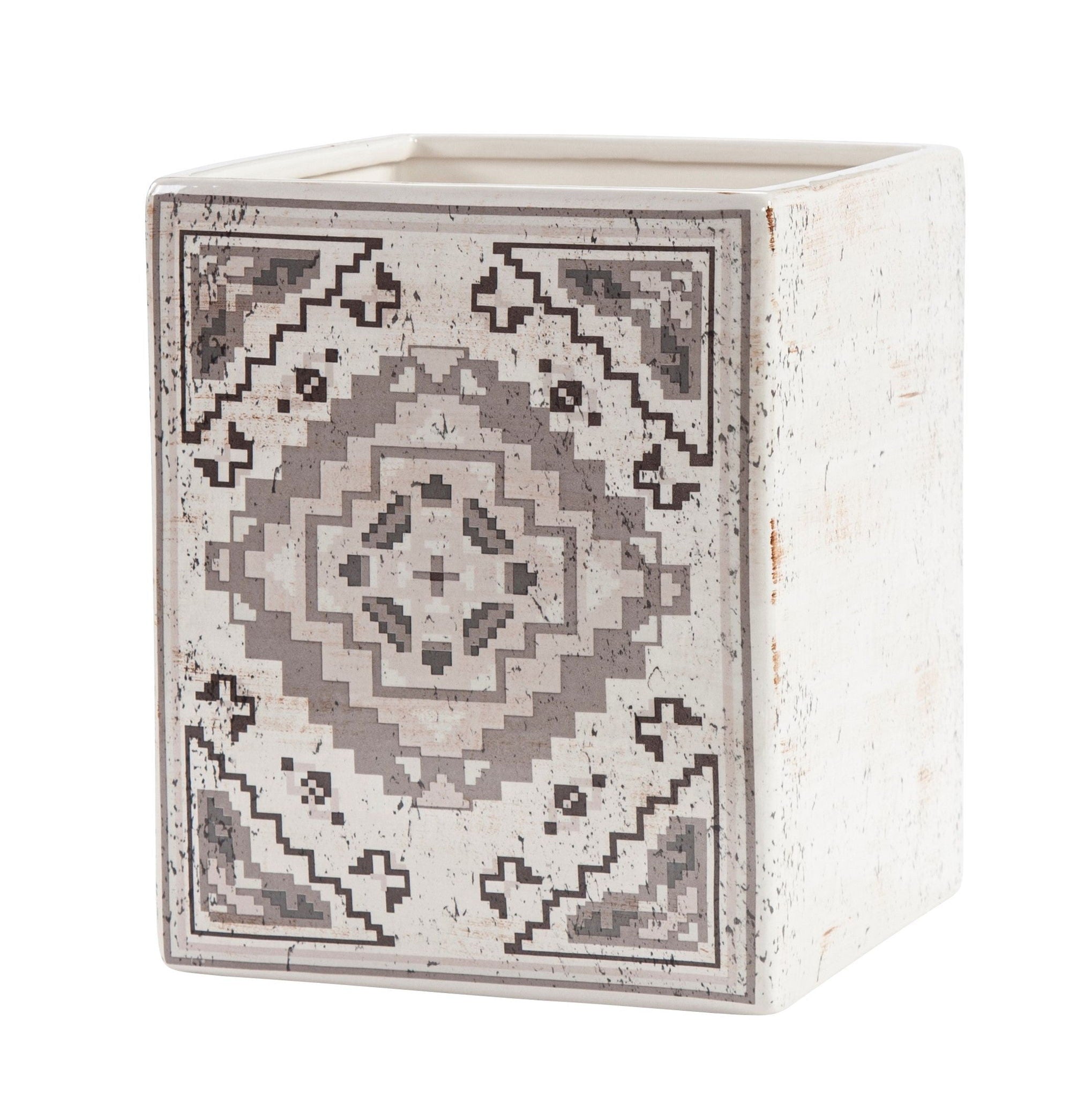 Dakota - Ceramic Wastebasket, 2 Per Carton - Cream