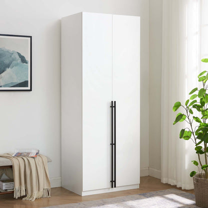 Lee - Free Standing Wardrobe Closet With Adjustable Shoe Shelves