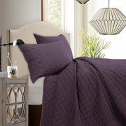 Velvet Diamond - Full/Queen Quilt Set (Set of 3) - Amethyst