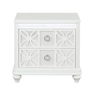 Abigale - 2 Drawer Nightstand With LED - White