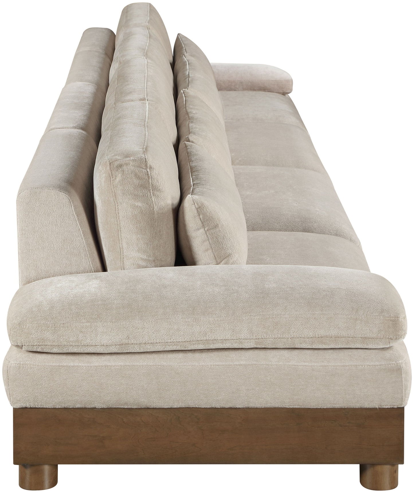 Turin - Chenille Fabric Upholstered Modular Sectional - Taupe