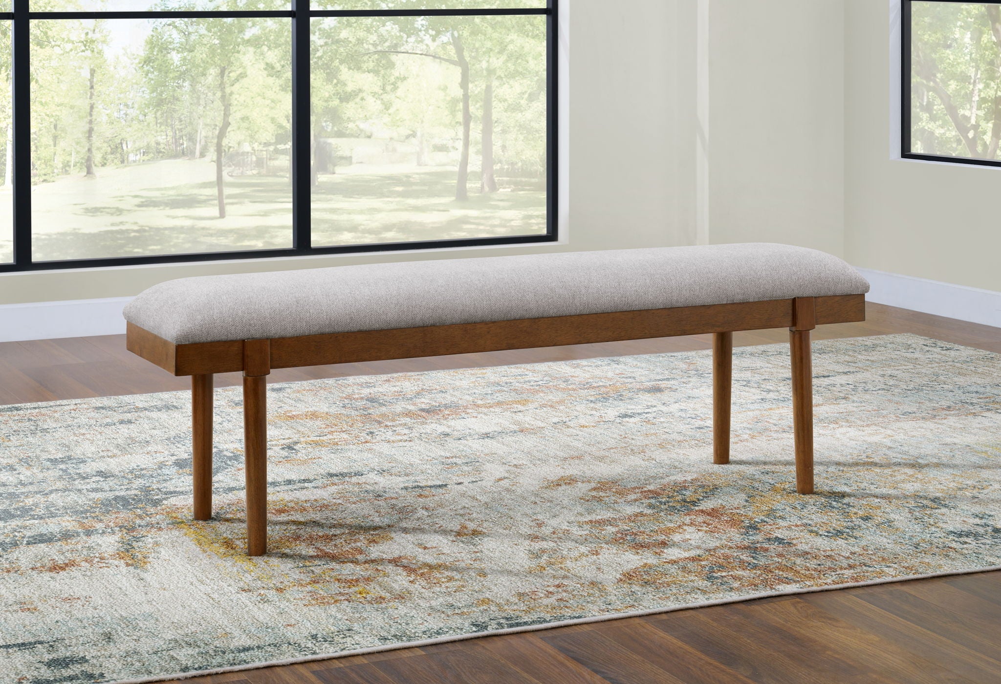 Lyncott Large Upholstered Dining Room Bench - Thumbnail 3