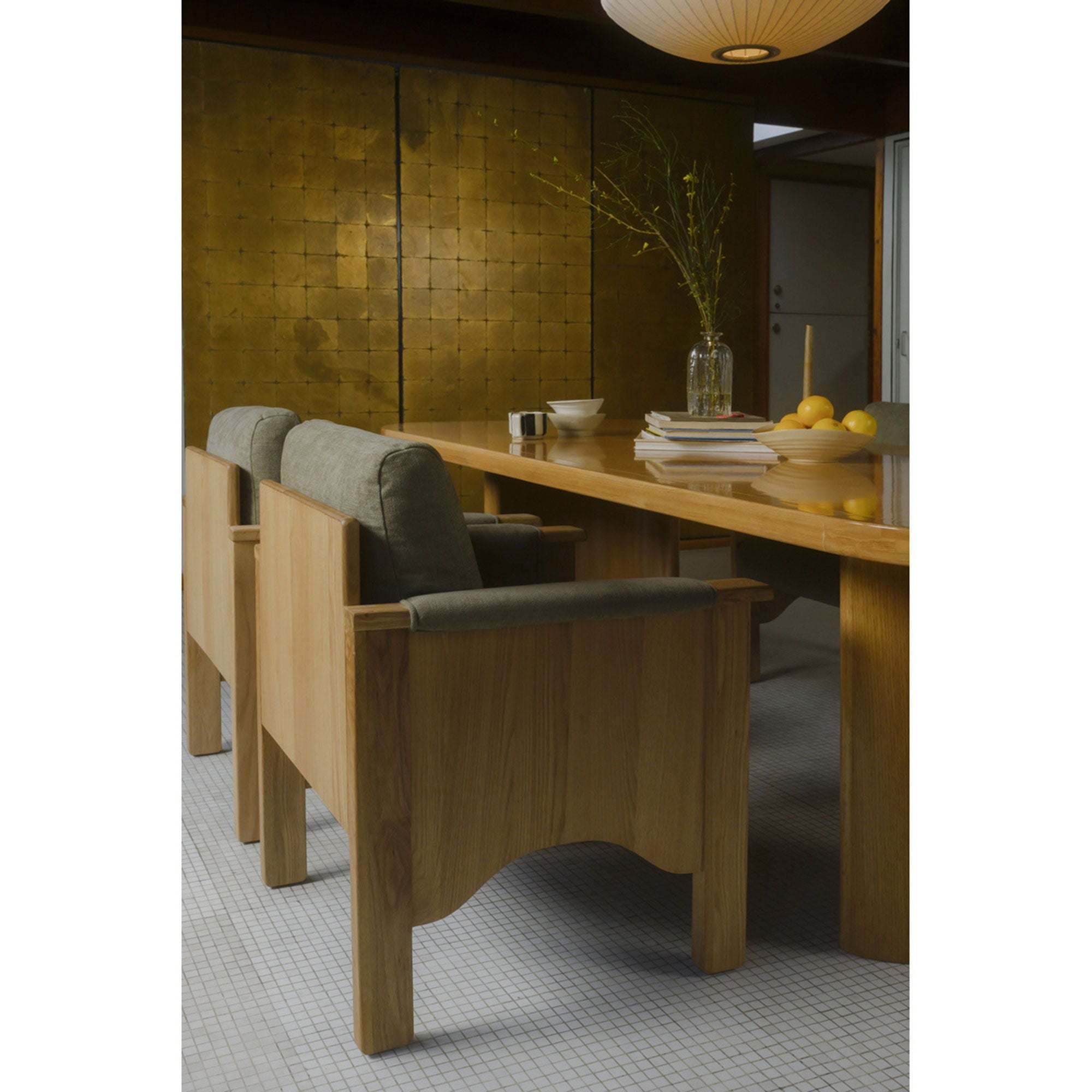 Bauer - Dining Chair - Sage Green / Light Brown