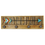 Wall Décor - 8.5" x 27.2" Arrow With Knobs Wall Art  - Turquoise / Tan