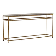Anselmo - Console Table - Brown And Green And Antique Brass