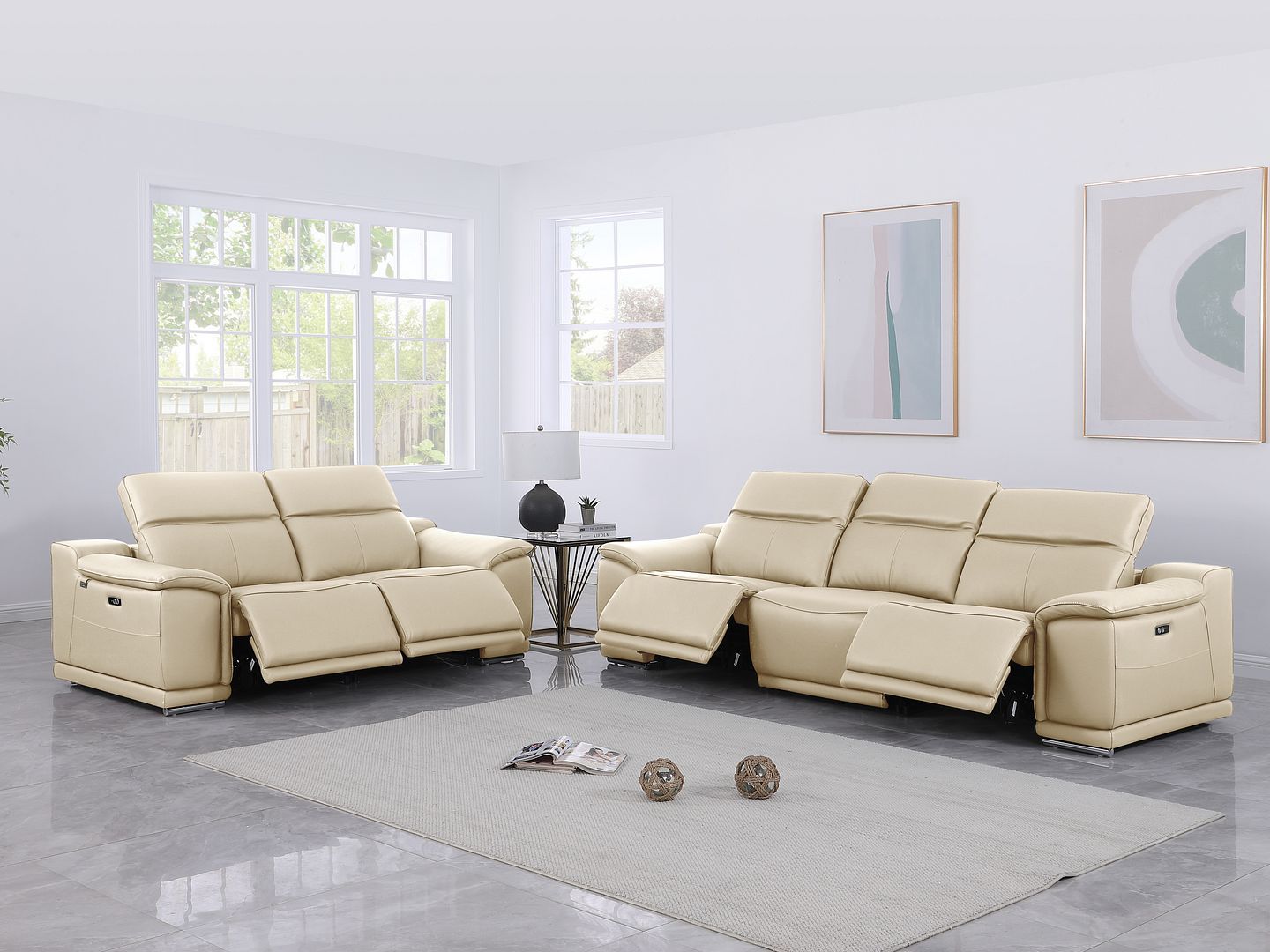 9762 - 5-Piece Modular Power Reclining Sofa And Loveseat Set 5 Power Recliners In