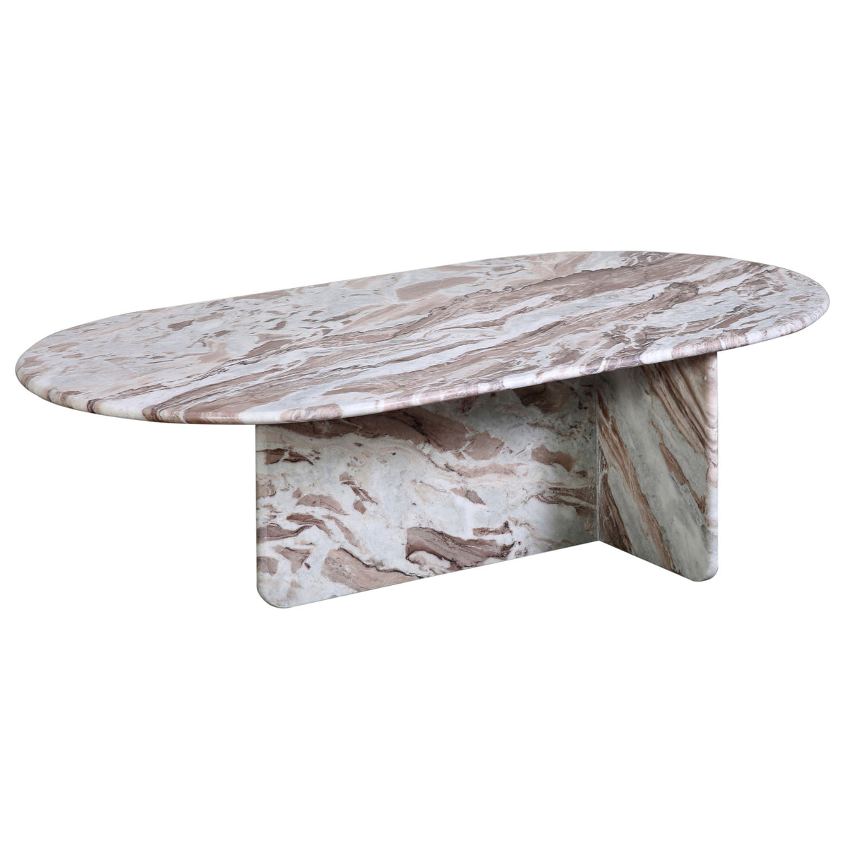 Christos - Coffee Table - Brown And White With Natural