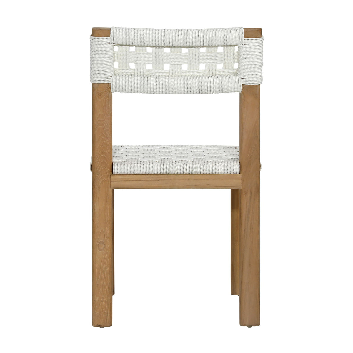 Elvia - Outdoor Dining Chair - White And Natural