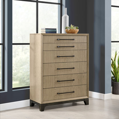 6 Drawer Chest With Smooth Glides - Brown